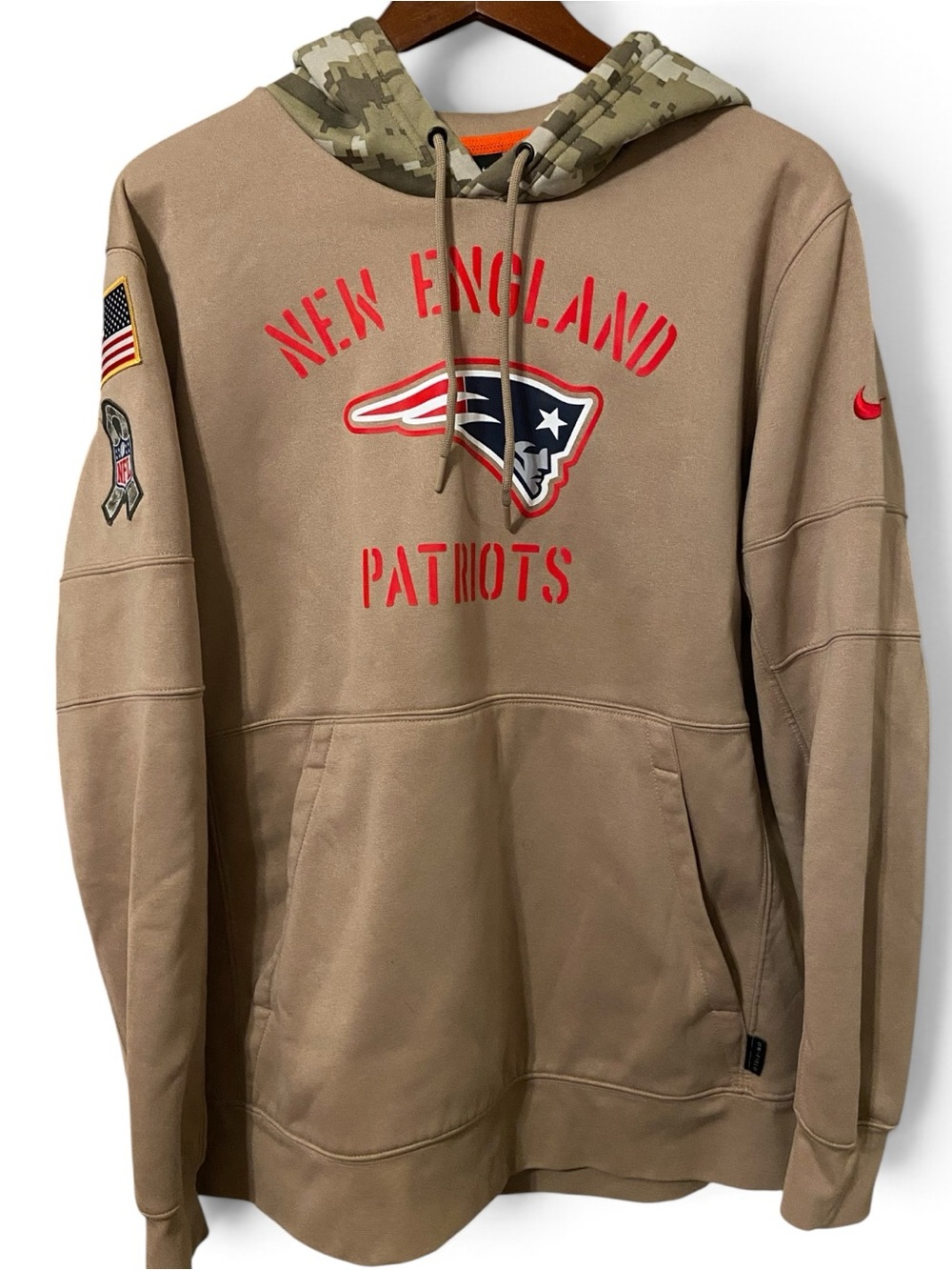 New England Patriots Hoodie Men’s Large NFL Football Salute To Service Nike 2019